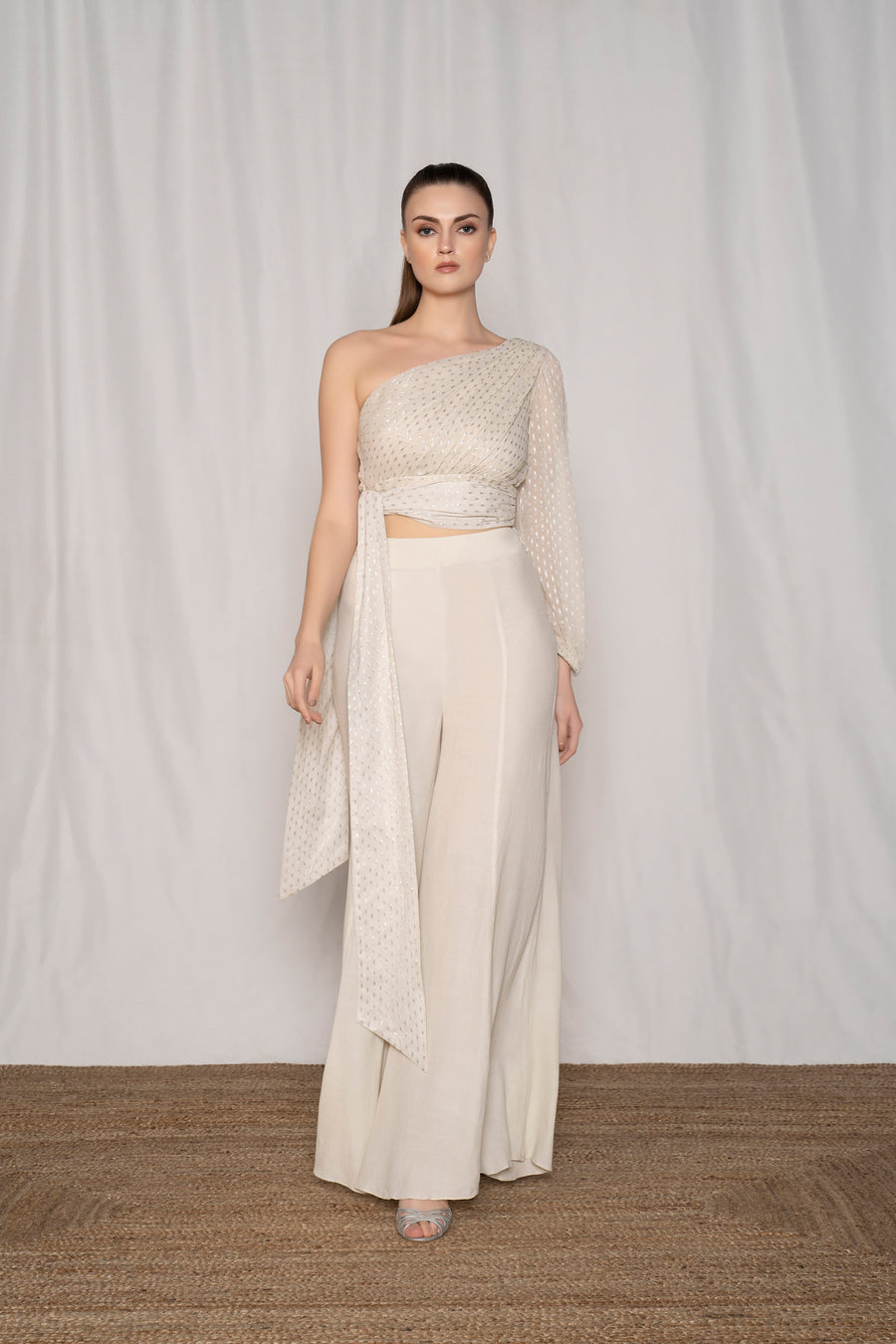 One Shoulder Top With Sash