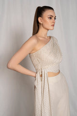 One Shoulder Top With Sash
