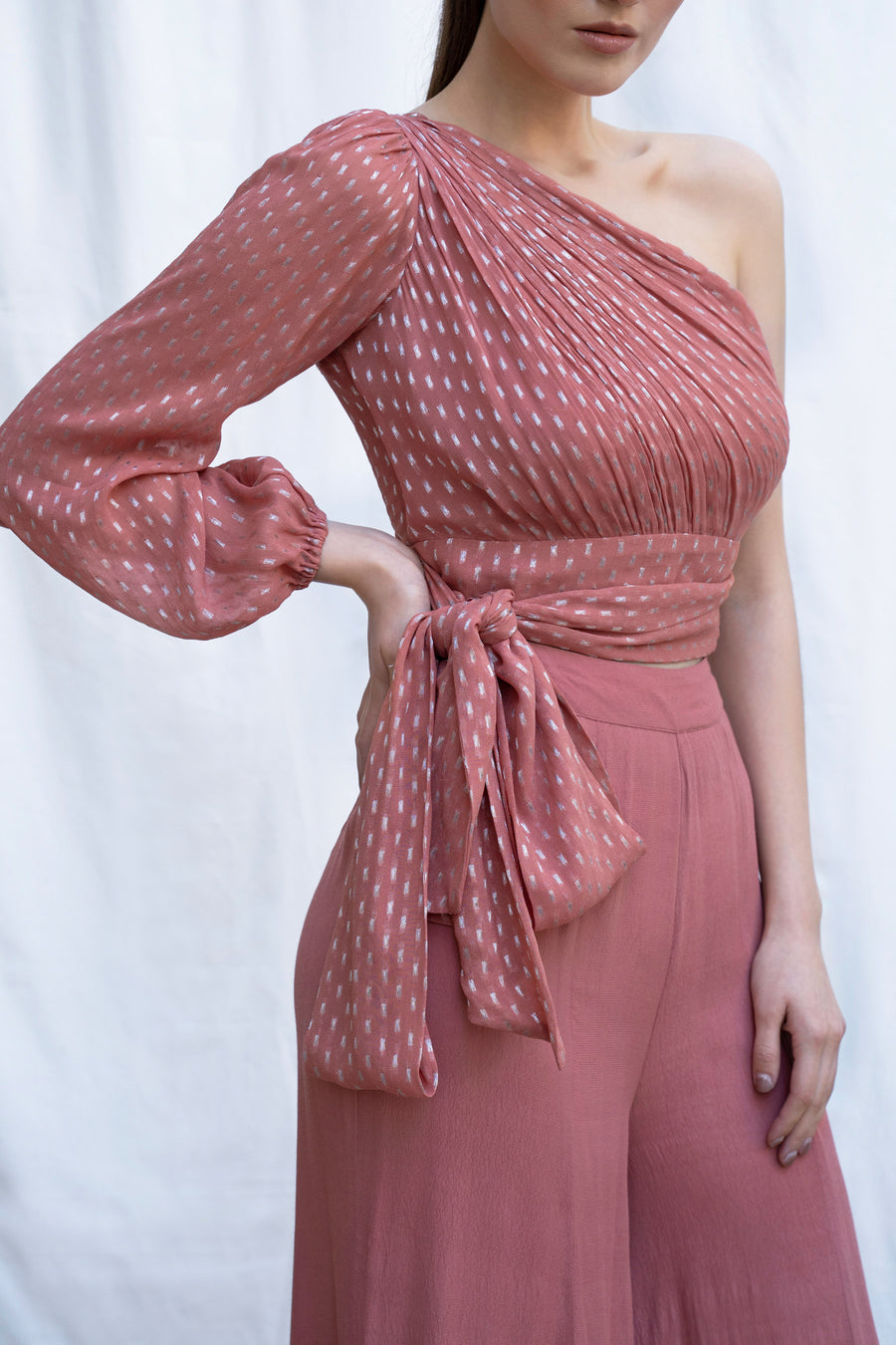 One Shoulder Sash Co-Ord - Ter
