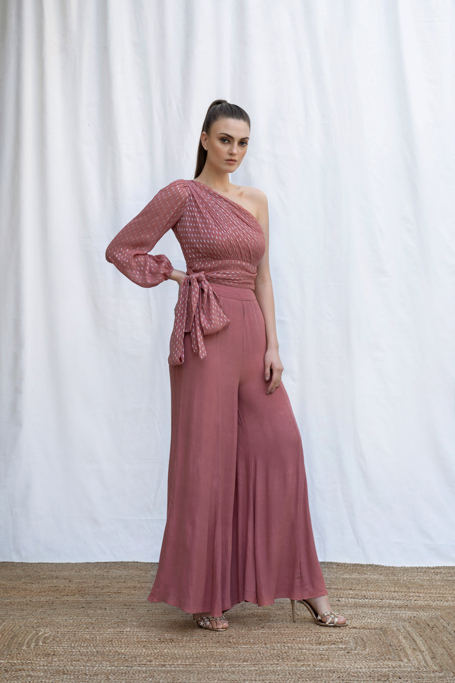 One Shoulder Top With Sash
