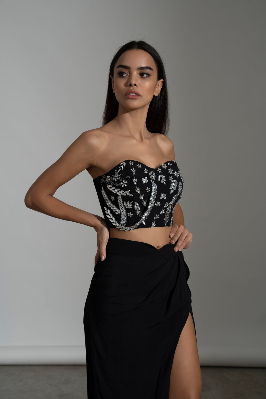 WILD FLORAL BUSTIER