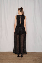 Cut Out Lurex Jumpsuit